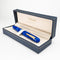 Conklin All American Lapis Blue Fountain Pen - Pen Displayed In Case On White Background | EndlessPens