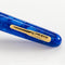 Conklin All American Lapis Blue Fountain Pen - Pen Brand Marking Close Up View On White Background | EndlessPens