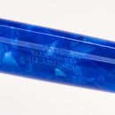 Conklin All American Lapis Blue Fountain Pen - Pen Markings Close Up View On White Background | EndlessPens