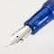 Conklin All American Lapis Blue Fountain Pen - Pen Nib Close Up View On White Background | EndlessPens
