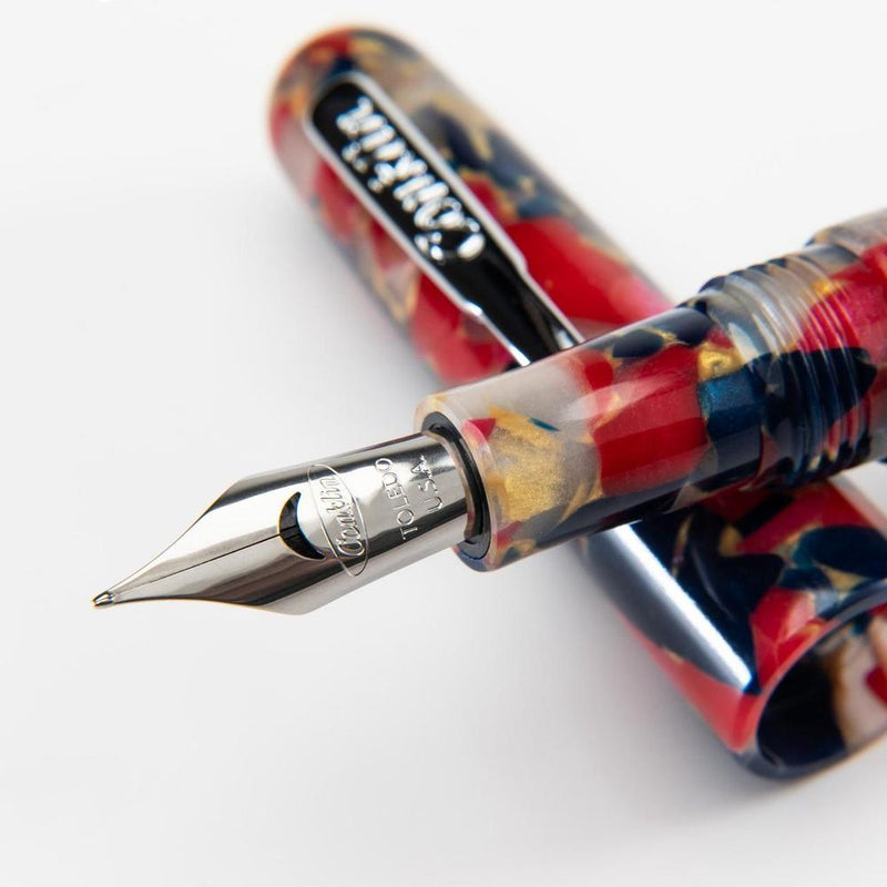 Conklin All American Old Glory Fountain Pen - Pen Nib Close Up On White Background | EndlessPens