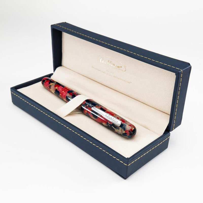 Conklin All American Old Glory Fountain Pen - Pen Displayed In Case On White Background | EndlessPens