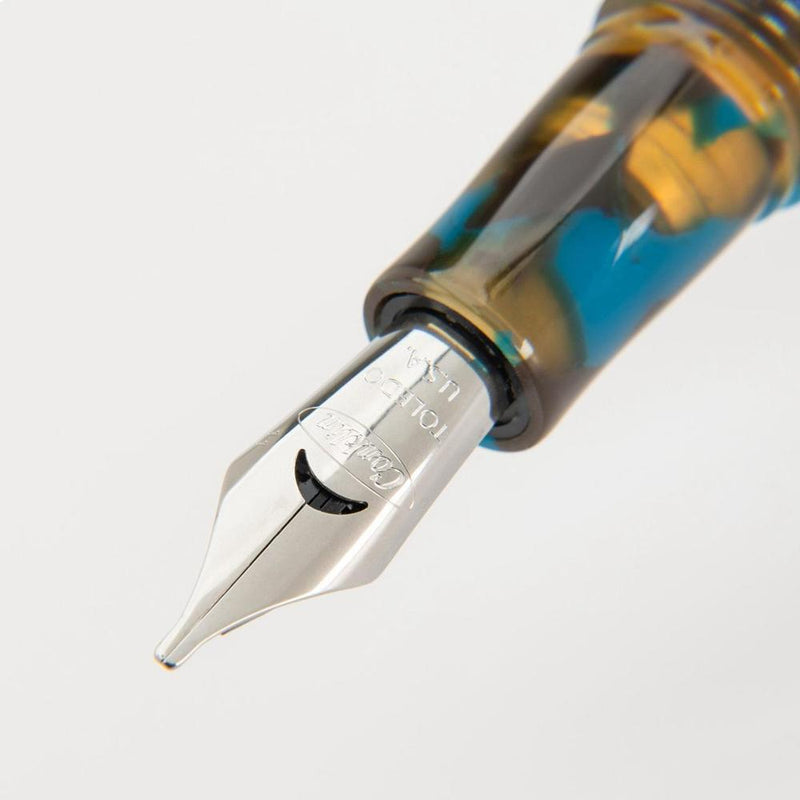 Conklin All American Southwest Turquoise Fountain Pen - Pen Nib Close Up | EndlessPens