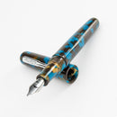 Conklin All American Southwest Turquoise Fountain Pen - Pen and Cap Cover on White Background | EndlessPens