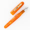 Conklin All American Sunburst Orange Fountain Pen - Pen and Cap Cover Detached On White Background | EndlessPens