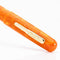 Conklin All American Sunburst Orange Fountain Pen - Brand Marking Close Up On White Background | EndlessPens