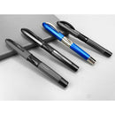 Conklin Classic Nozac 125 Anniversary Blue / Chrome Trim Fountain Pen - Four Pens with Cap Covers | EndlessPens