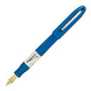 Conklin Classic Nozac 125 Anniversary Blue / Chrome Trim Fountain Pen - Pen with Nib Exposed | EndlessPens