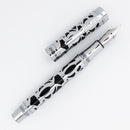Conklin Endura Deco Crest Black Fountain Pen - Pen with Nib Exposed | EndlessPens