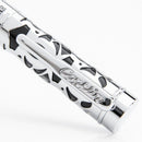 Conklin Endura Deco Crest Black Fountain Pen - Pen Brand Marking Close Up | EndlessPens