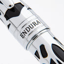 Conklin Endura Deco Crest Black Fountain Pen - Pen Markings Close Up View | EndlessPens