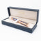 Conklin Endura Deco Crest Blue Fountain Pen - Pen Displayed In Case | EndlessPens
