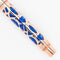 Conklin Endura Deco Crest Blue Fountain Pen - Pen Leaning Right | EndlessPens
