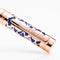Conklin Endura Deco Crest Blue Fountain Pen - Pen Brand Markings Close Up | EndlessPens