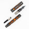 Conklin Endura Deco Crest Orange Fountain Pen - Pen DIsassembled on White Background | EndlessPens