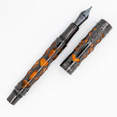 Conklin Endura Deco Crest Orange Fountain Pen - Pen and Cap Cover | EndlessPens