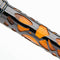 Conklin Endura Deco Crest Orange Fountain Pen - Pen Body Details on White Background | EndlessPens