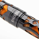 Conklin Endura Deco Crest Orange Fountain Pen - Pen Marking Close Up View on White Background | EndlessPens