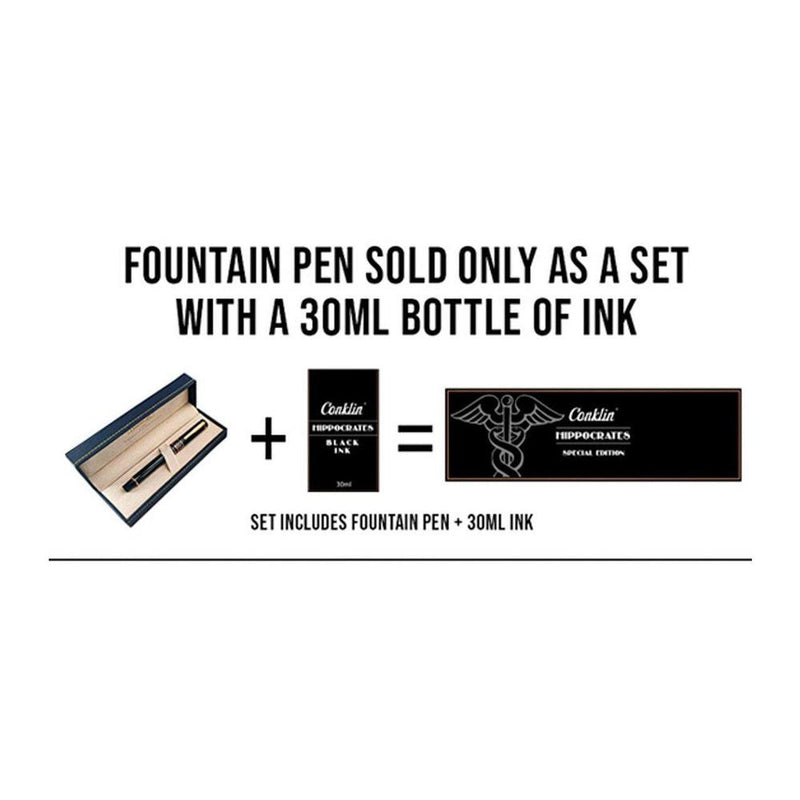 Conklin Hippocrates Fountain Pen - Pen and Ink Set | EndlessPens