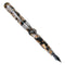 Conklin Mark Twain Crescent Orange Medley with Gunmetal Fountain Pen - Pen with Nib Exposed | EndlessPens