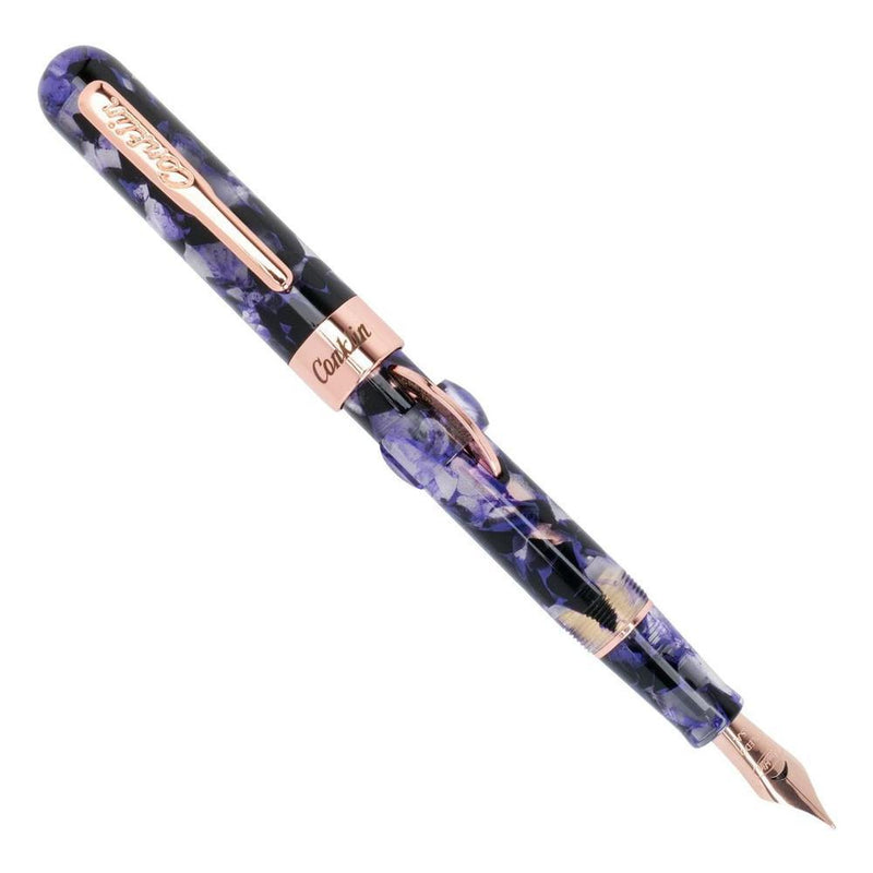 Conklin Mark Twain Crescent Purple Fusion with Rosegold Fountain