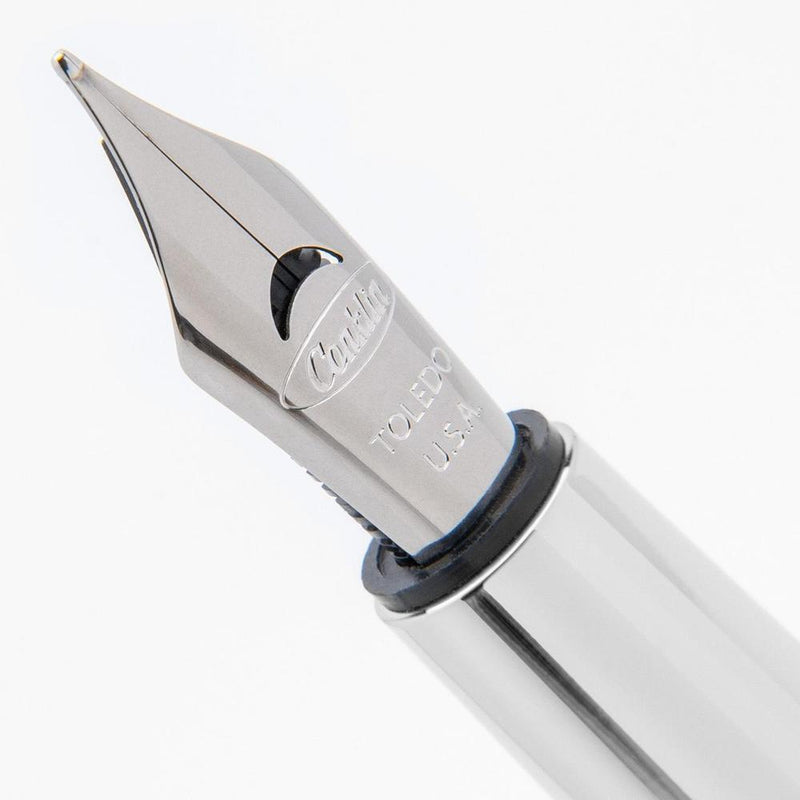 Conklin Symetrik Precious Amber Fountain Pen - Pen Nib Close Up | EndlessPens