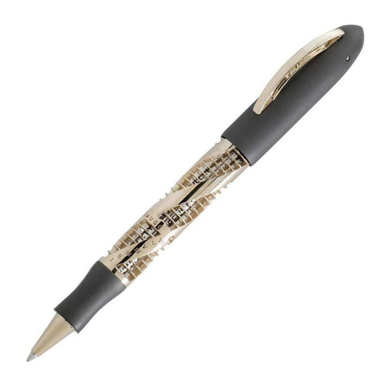 Conklin Futura 125 Anniversary Titanium / Gold Rollerball Pen - Pen with Tip Exposed | EndlessPens