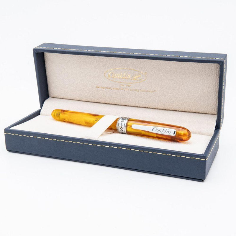 Conklin Symetrik Precious Amber Rollerball Pen - Pen Displayed In Case | EndlessPens