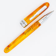 Conklin Symetrik Precious Amber Rollerball Pen - Pen and Cap Cover On White Background | EndlessPens