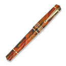 Delta DV Glow Up Mid Size Oro Fountain Pens - Pen with Cap Cover on White Background | EndlessPens