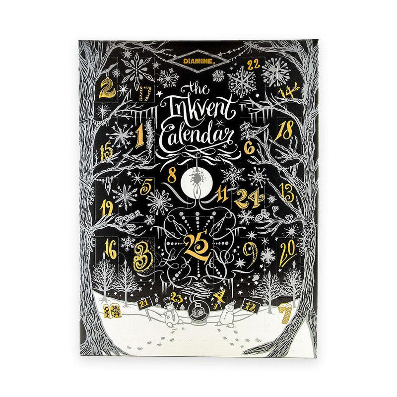 Diamine The Inkvent Calendar Black Edition Ink Set - On White Background | EndlessPens