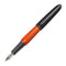 Diplomat Aero Black Orange Fountain Pen - Pen with Nib Exposed | EndlessPens