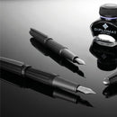 Diplomat Aero Black Fountain Pen - Three Pens and Ink Bottle | EndlessPens
