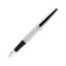Diplomat Aero Lacquered White Fountain Pen - Pen Leaning Left | EndlessPens