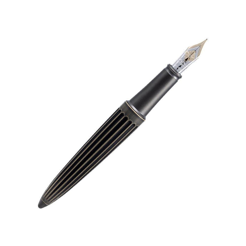 Diplomat Fountain Pen - Aero Stripes Oxyd Brass