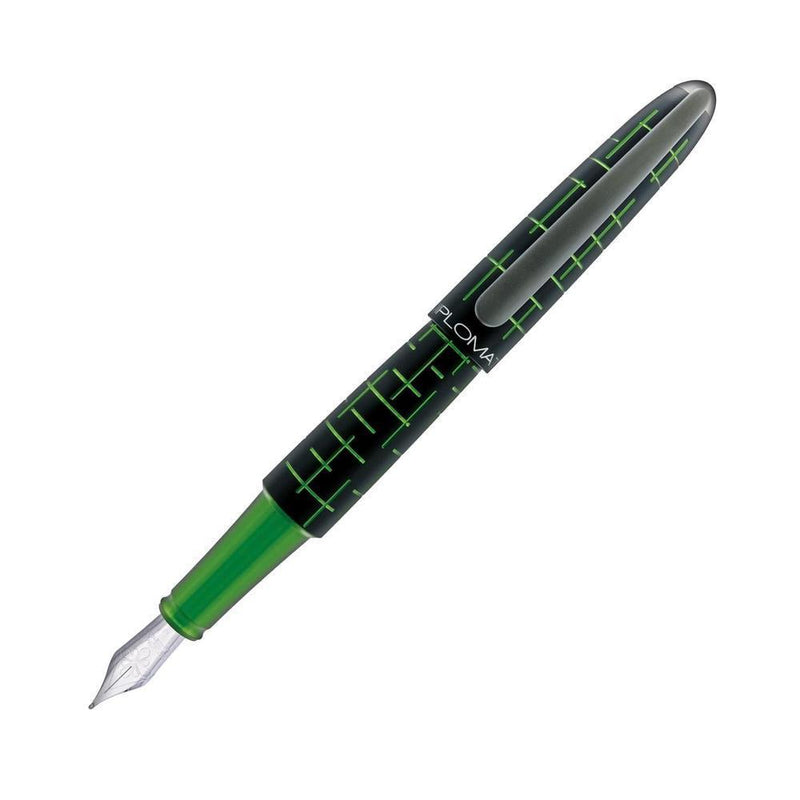 Diplomat Fountain Pen - Elox Matrix Black Green
