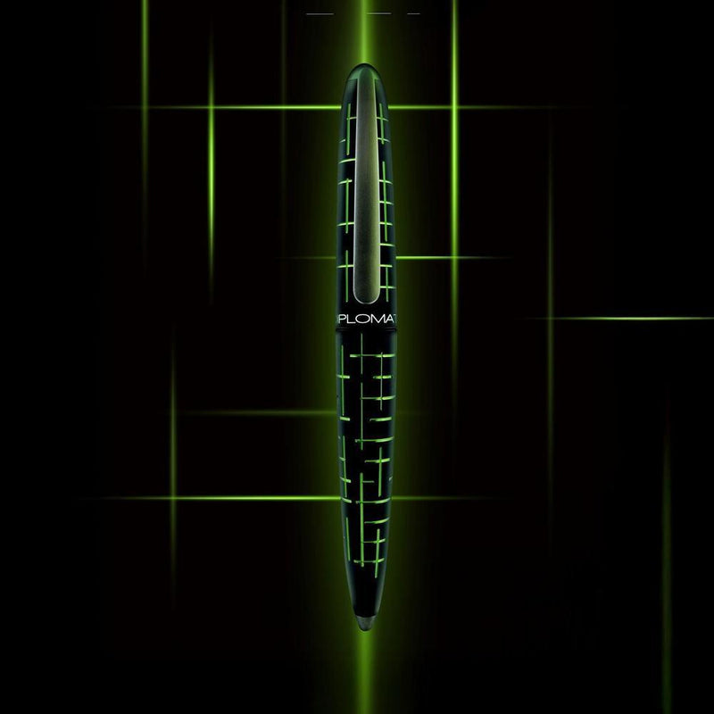 Diplomat Fountain Pen - Elox Matrix Black Green