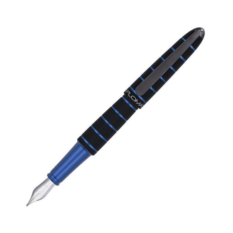 Diplomat Fountain Pen - Elox Ring Black Blue