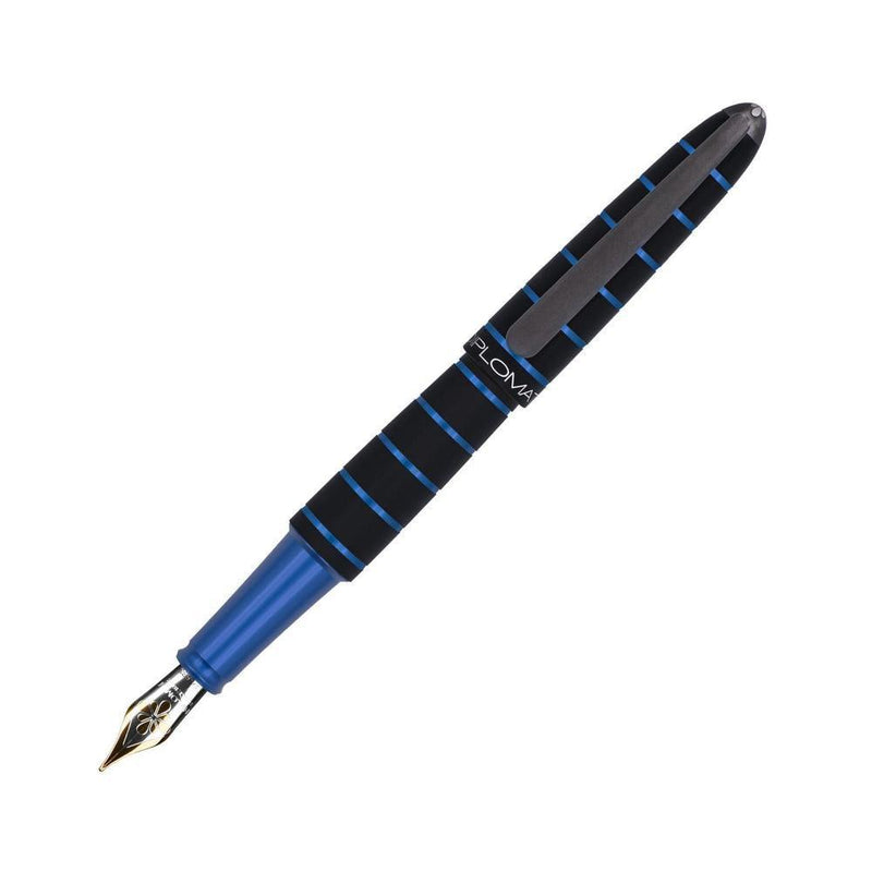 Diplomat Fountain Pen - Elox Ring Black Blue