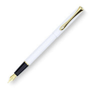 Diplomat Traveller Snowwhite Fountain Pen in Gold | EndlessPens
