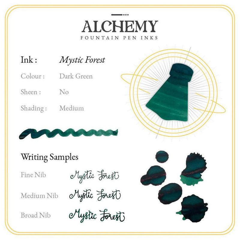 Endless Stationery Alchemy Ink Bottle (45ml) - Mystic Forest Details | EndlessPens