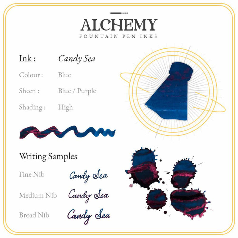 Endless Stationery Alchemy Ink Bottle (60ml) - Candy Sea - Swatch