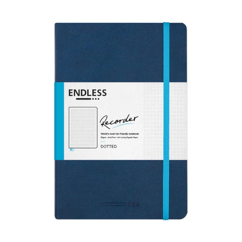 Endless Stationery Recorder Regalia Paper A5 Notebook - Deep Ocean Blue (Dotted)