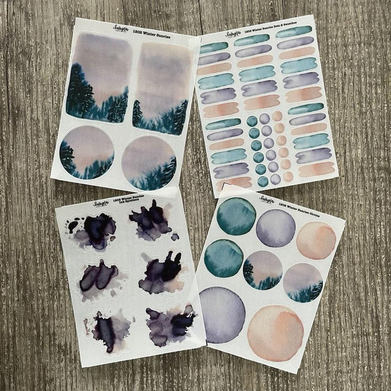 EndlessPens × @karynalovestoplan Winter Sunrise Stickers