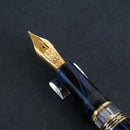 Fine Writing International × Hakkenden Deep Blue Ebonite Fountain Pen - Pen Nib | EndlessPens