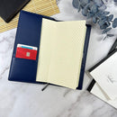 Girologio Hobonichi Weekly Notebook Cover - Navy Blue Partially Open With Cards | EndlessPens