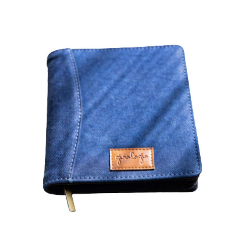 Girologio 12 Zip Pen Case - Cotton Denim