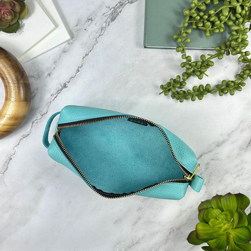 Girologio Zipper Pouch Pen Case - Aqua Breeze Wide Open | EndlessPens