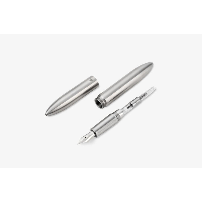 Gravitas Fountain Pen Gravitas - Flagship | Raw Stainless Steel