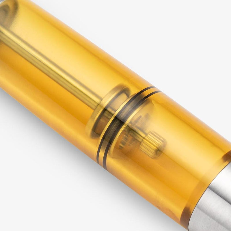 Gravitas Fountain Pen - Monster Grade 5 Titanium Polished + Ultem Barrel